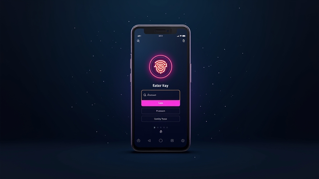 Smartphone mit Login- und Kontoverwaltung in sicherer Casino-Optik